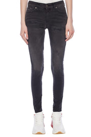 DIESEL Slandy 069GI Women Jeans W24/L32 Super Slim Skinny Grey Stretch Girls