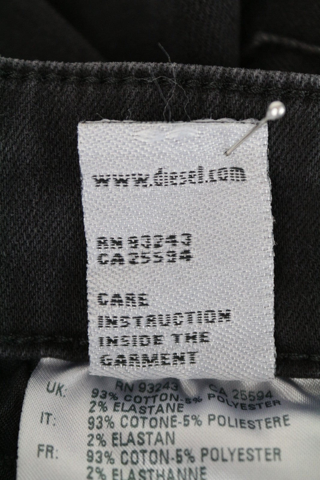 DIESEL Slandy 069GI Women Jeans W24/L32 Super Slim Skinny Grey Stretch Girls