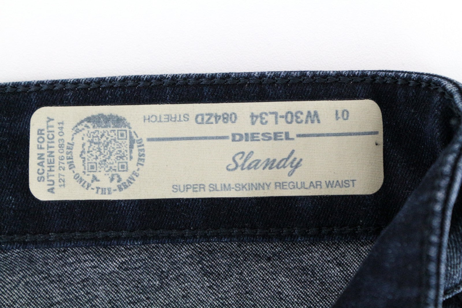 DIESEL Slandy 084ZD Women Jeans W30/L34 Super Slim Skinny Fit Blue Stretch