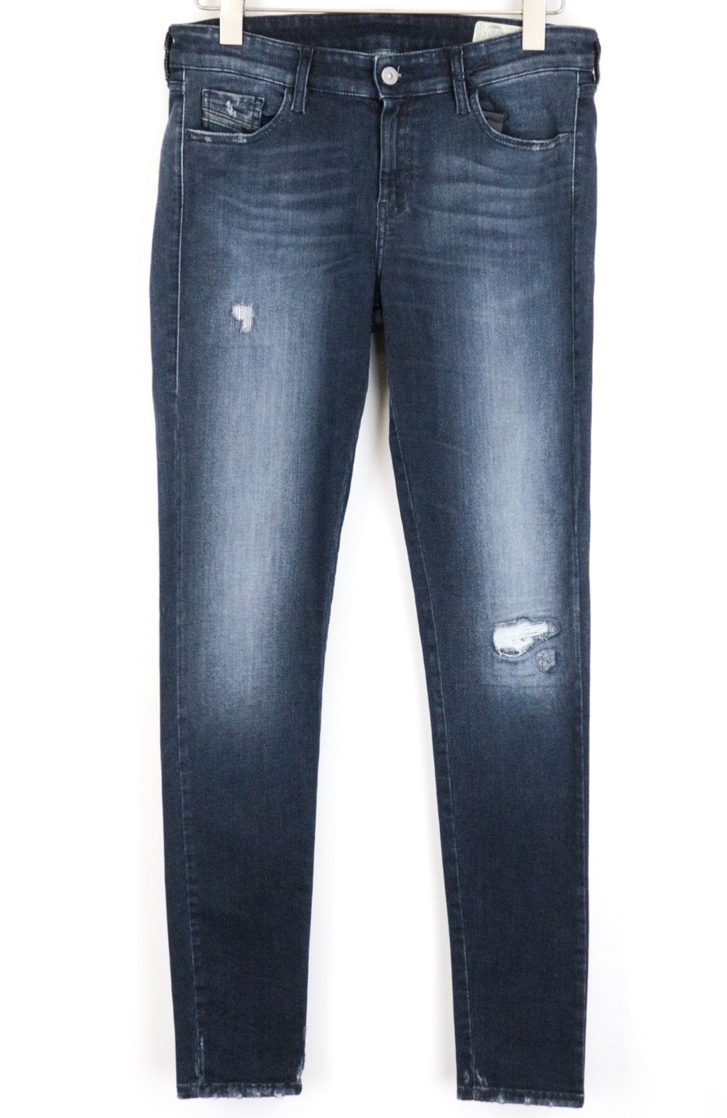 DIESEL Slandy 084ZD Women Jeans W31/L34 Super Slim-Skinny Blue Cotton Stretch