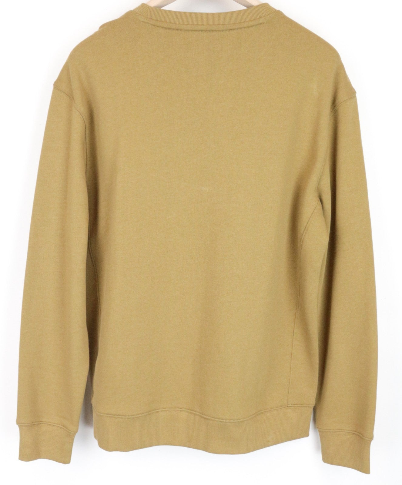 LEE Men Sweatshirt M Khaki Green Pure Cotton Long Sleeved Pull On Casual