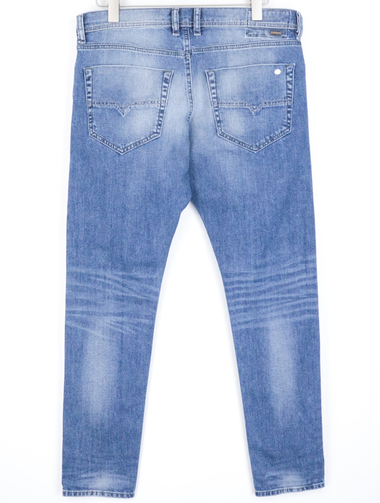 DIESEL Tepphar 0842H Men Jeans W33/L32 Slim Carrot Washed Blue Cotton Stretch