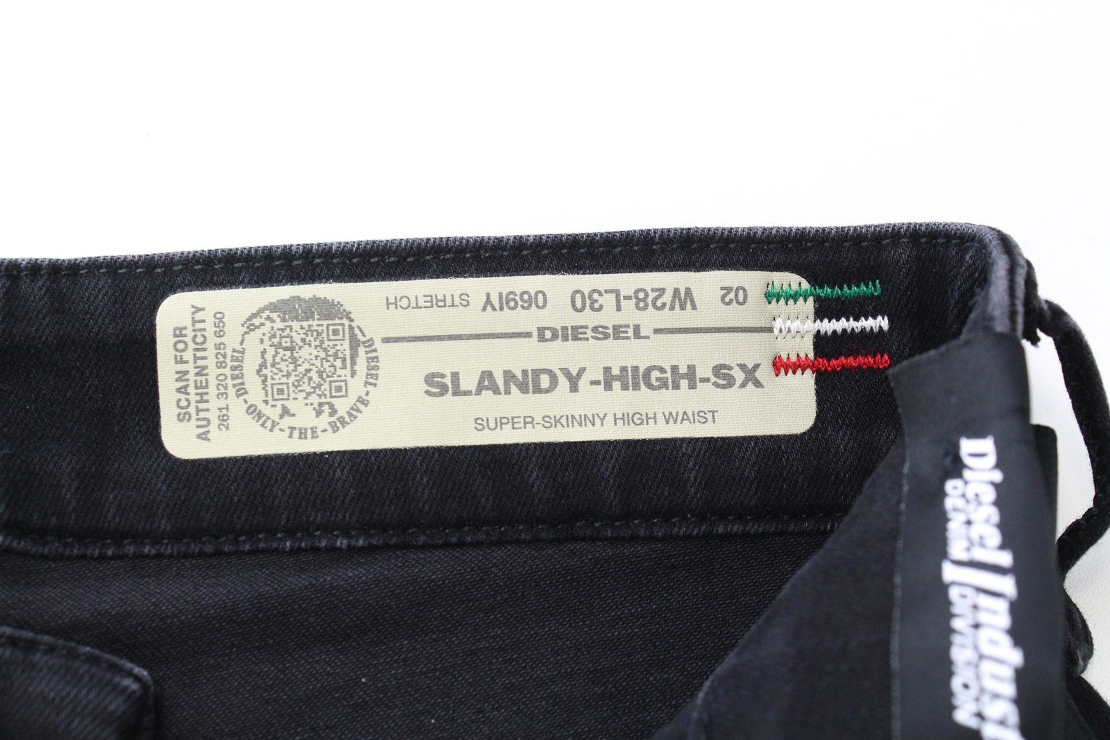 DIESEL Slandy-High-SX 069IY Women Jeans W28/L30 Super Skinny Fit Blue Stretch