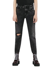 DIESEL Neekhol 069AB Women Jeans W27/L32 Straight Grey Cotton Stretch Ripped