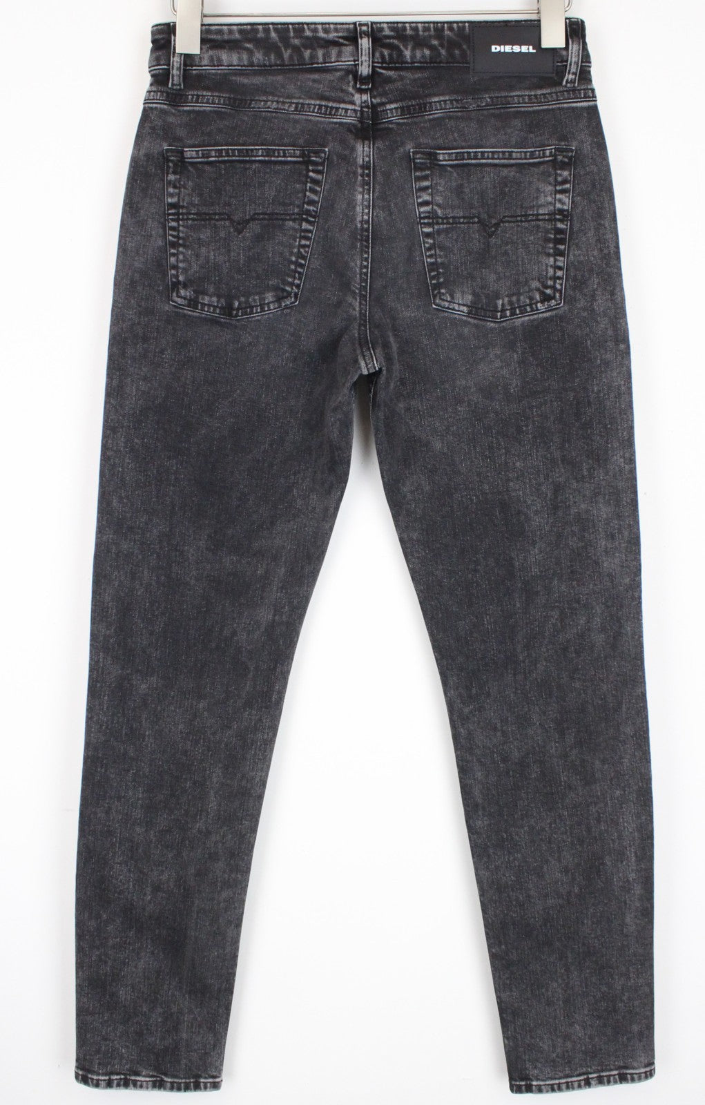 DIESEL Neekhol 069AB Women Jeans W27/L32 Straight Grey Cotton Stretch Ripped