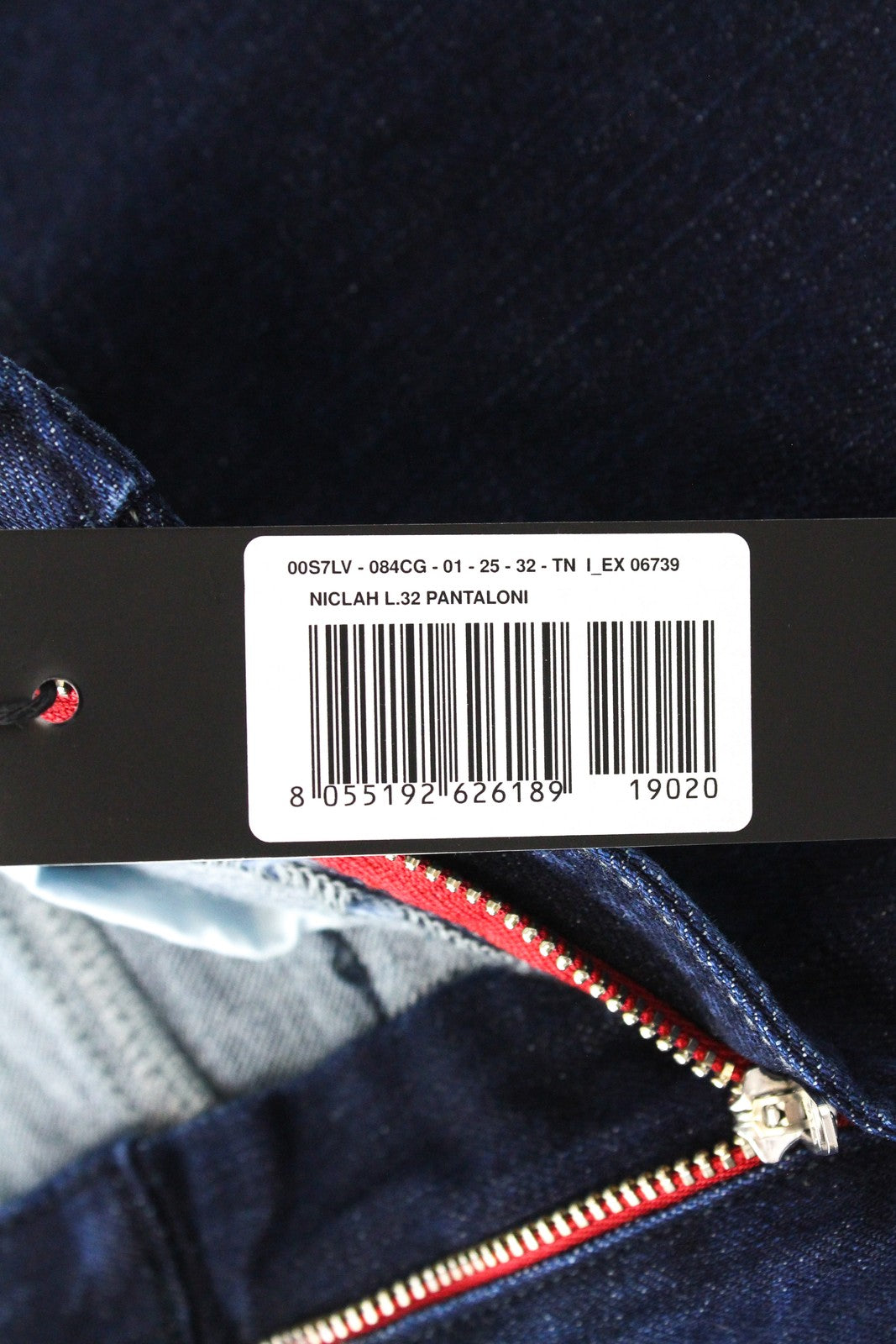 DIESEL Niclah 084CG Women Jeans W25/L32 Straight Blue Cotton Stretch High Waist