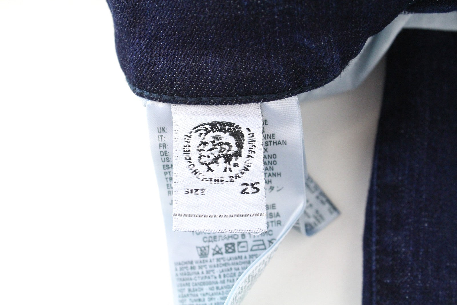 DIESEL Niclah 084CG Women Jeans W25/L32 Straight Blue Cotton Stretch High Waist