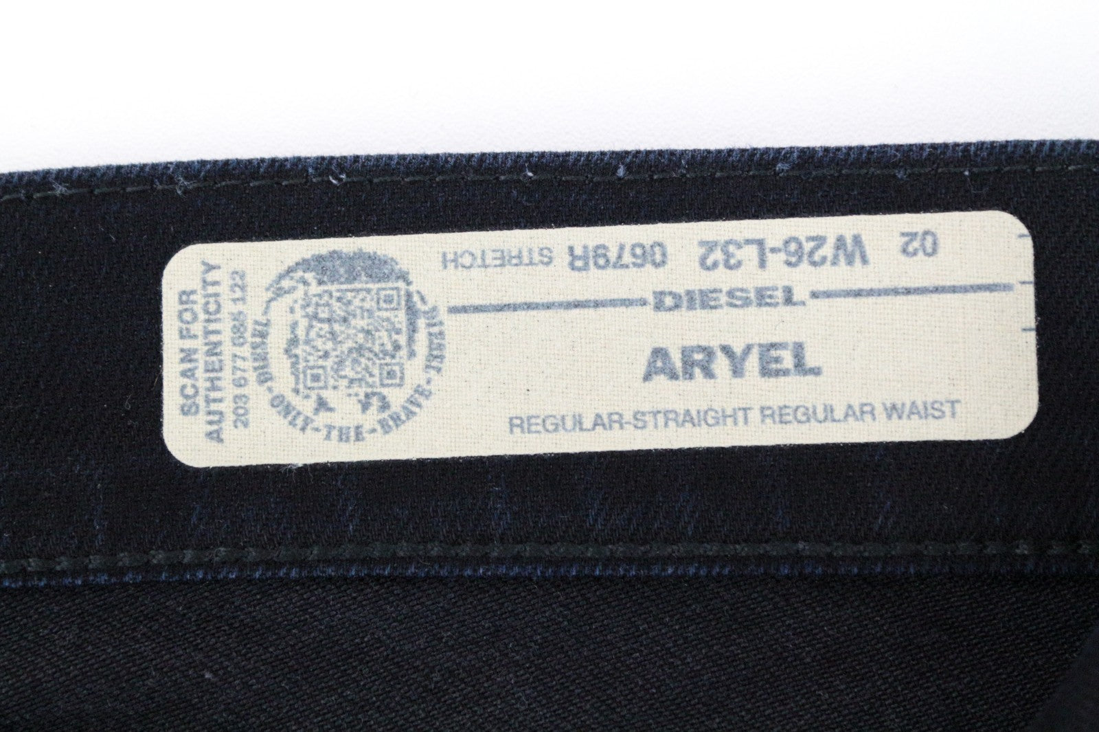 DIESEL Aryel 0679R Women Jeans W26/L32 Straight Navy Blue Cotton Stretch