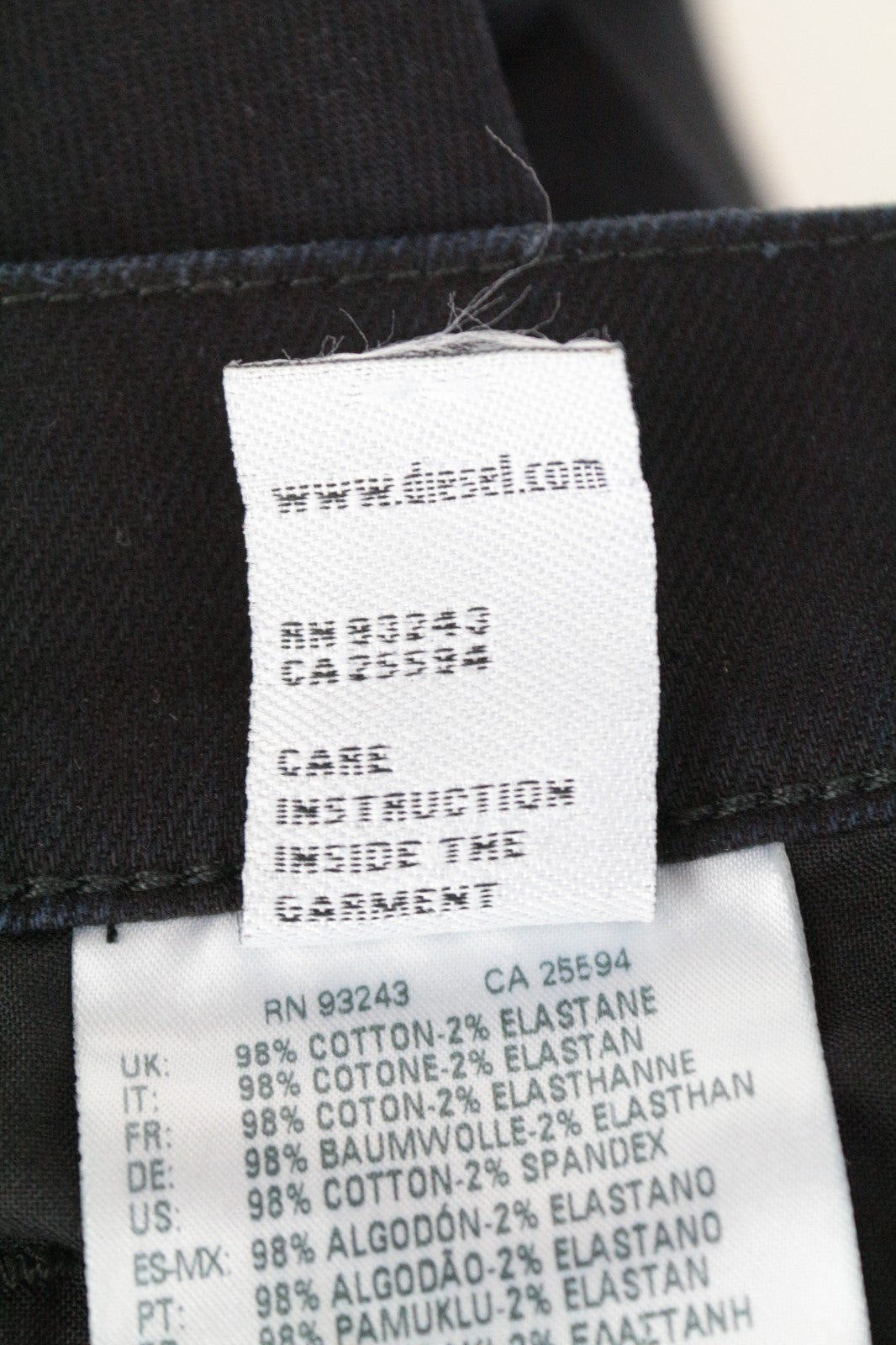 DIESEL Aryel 0679R Women Jeans W26/L32 Straight Navy Blue Cotton Stretch
