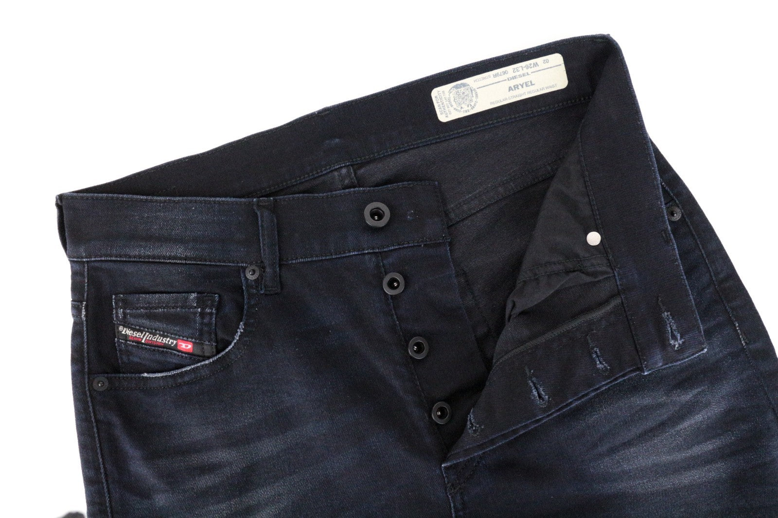 DIESEL Aryel 0679R Women Jeans W26/L32 Straight Fit Navy Blue Cotton Stretch