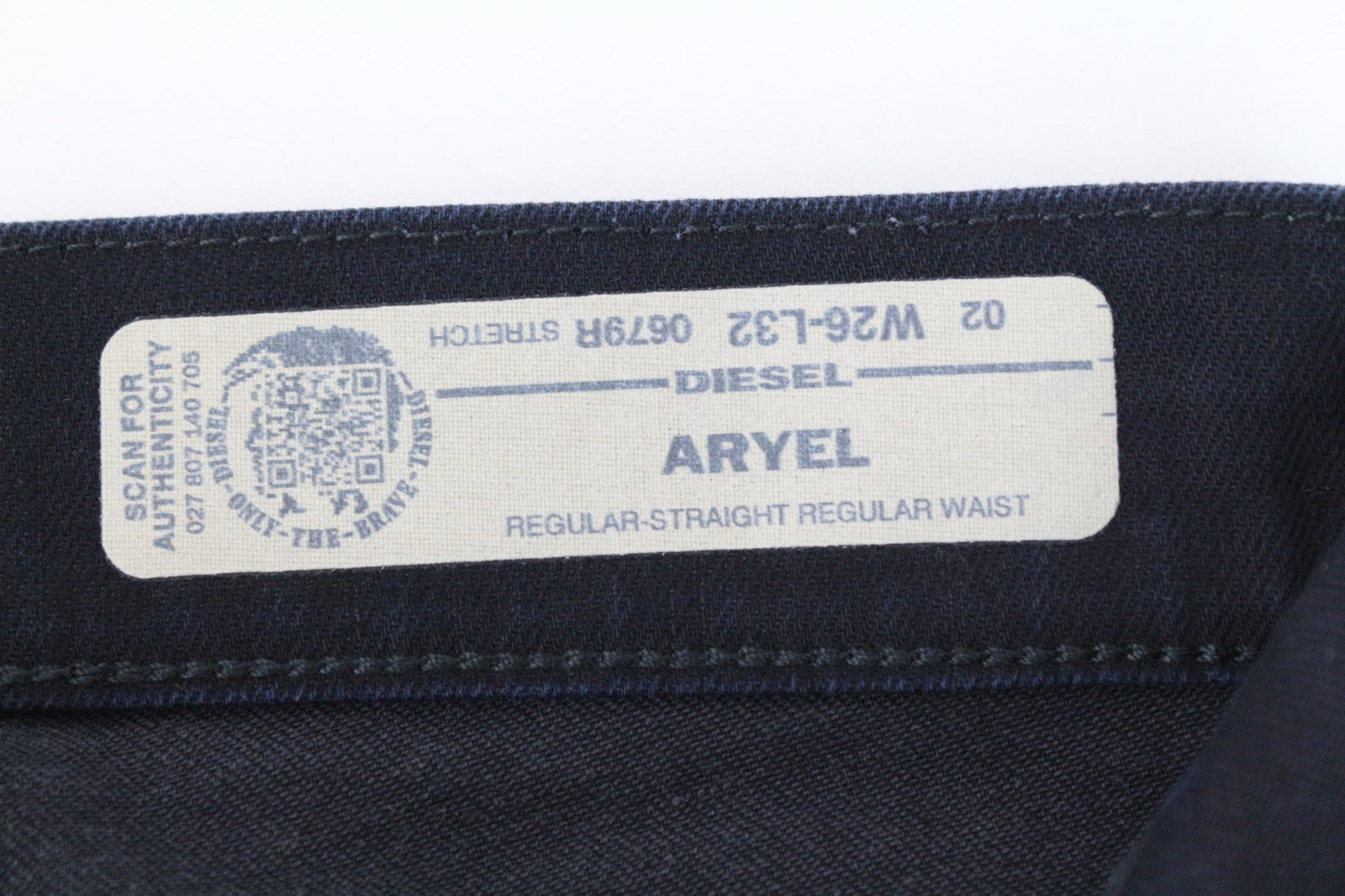 DIESEL Aryel 0679R Women Jeans W26/L32 Straight Fit Navy Blue Cotton Stretch