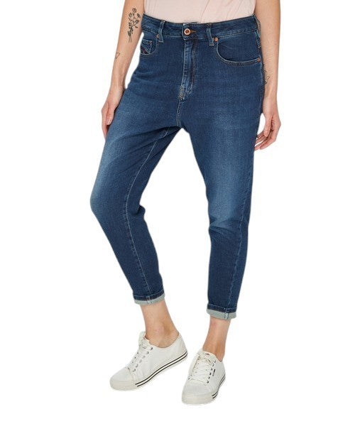DIESEL Candys-Ne 084UB Women Jeans W25 Sweat Jogg Boyfriend Fit Blue Stretch