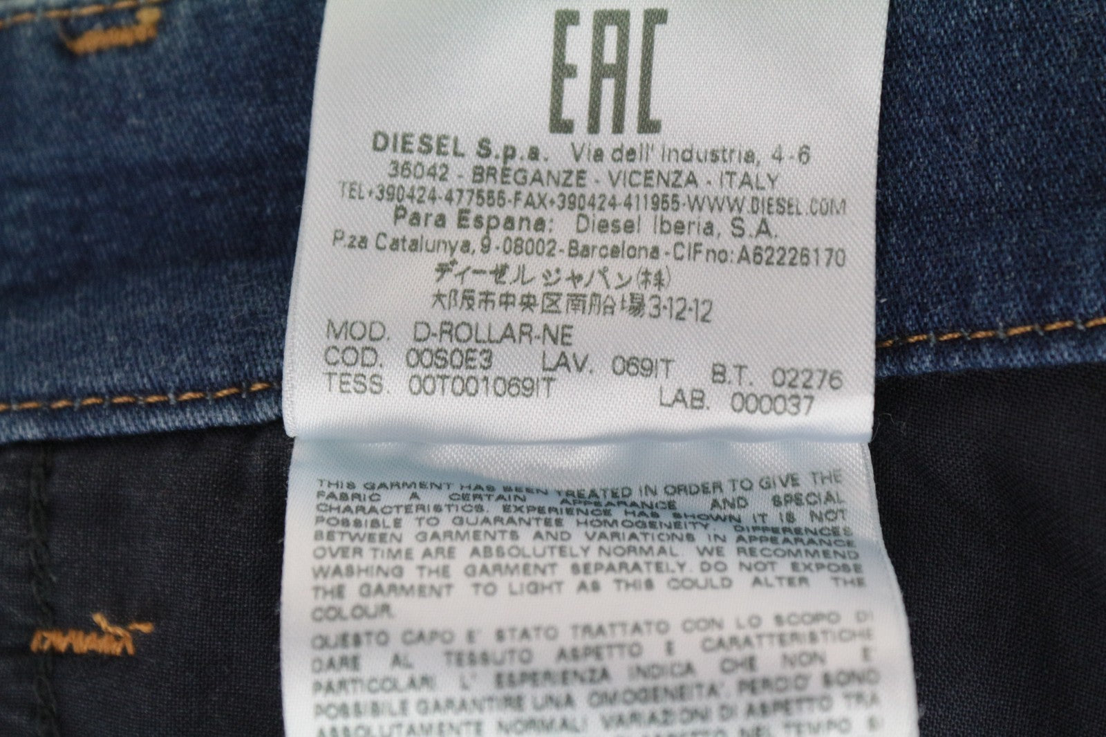 DIESEL D-Rollar-NE 069IT Women Jeans W25 Sweat Jogg Straight Blue Faded Stretch