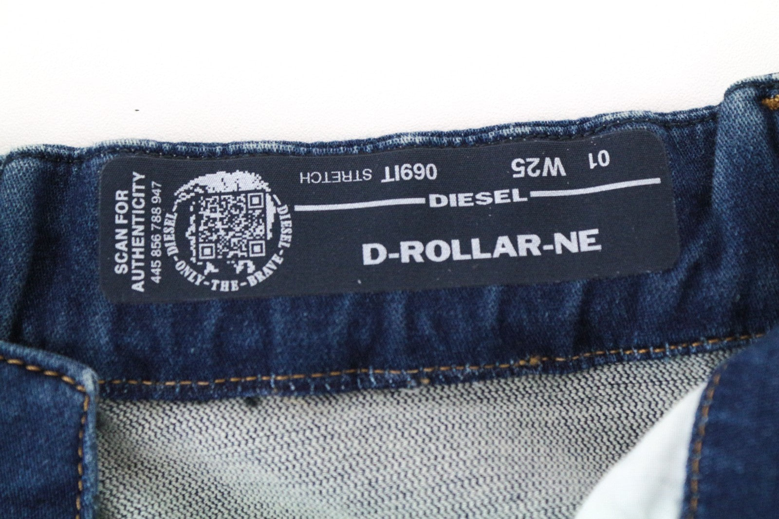 DIESEL D-Rollar-NE 069IT Women Jeans W25 Sweat Jogg Straight Blue Faded Stretch