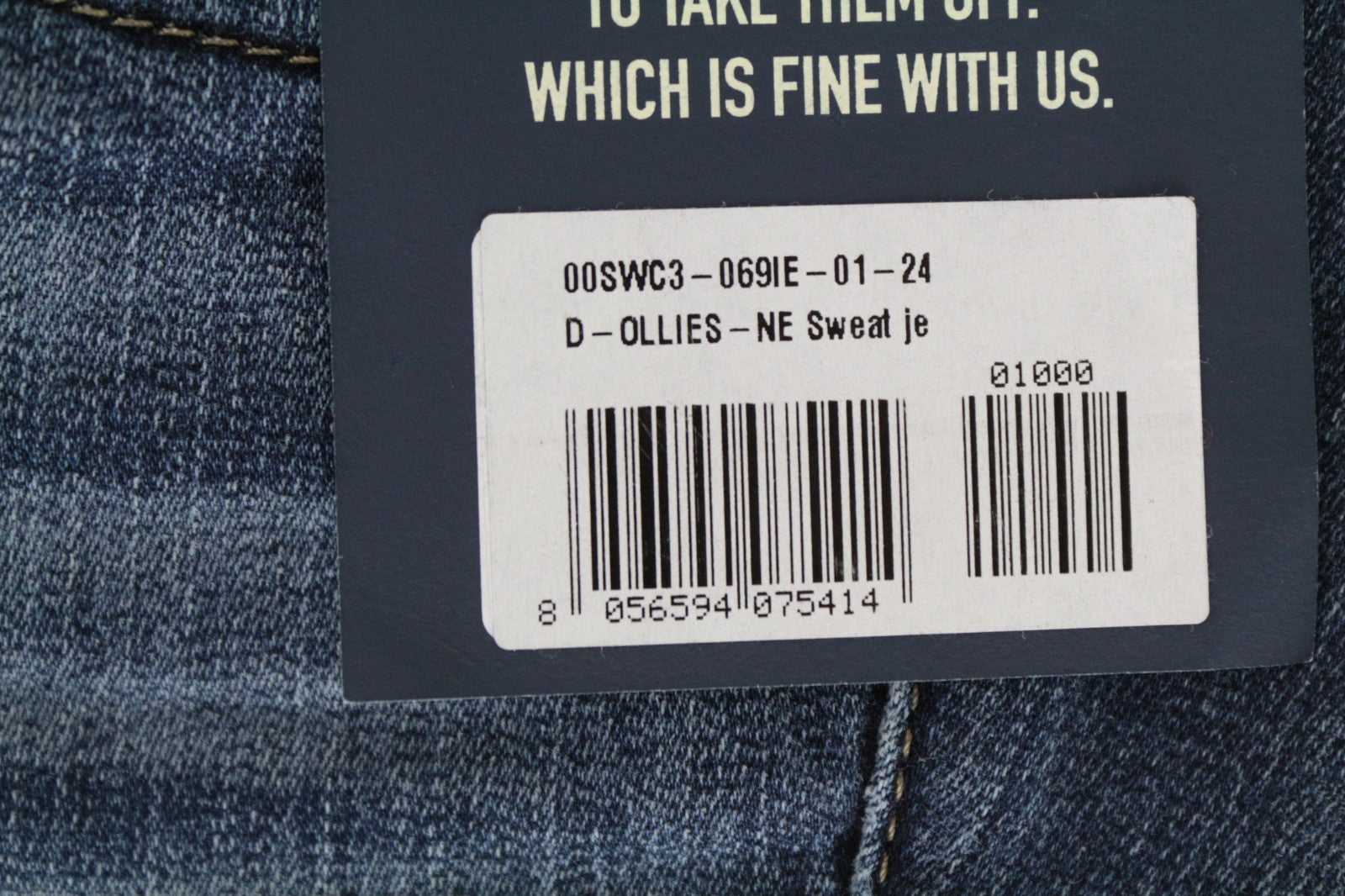 DIESEL D-Ollies-NE 069IE Women Jeans W24 Sweat Jogg Slim Cotton Blue Girls