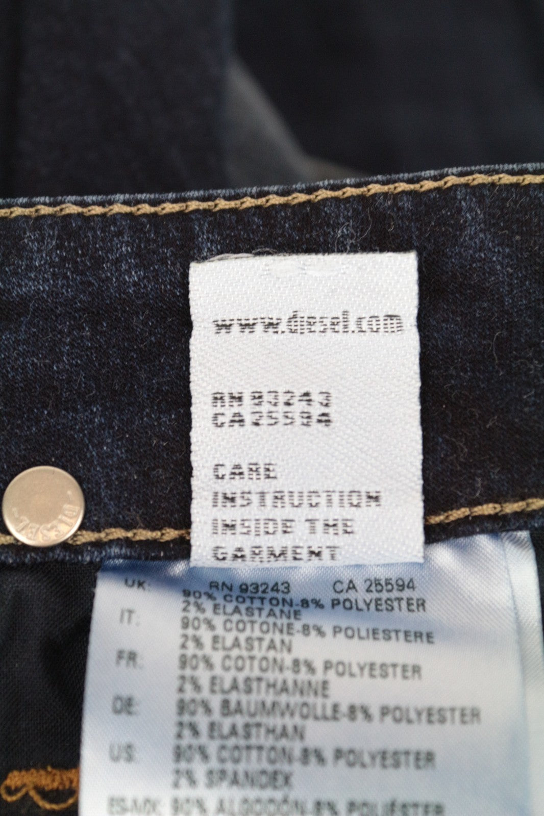 DIESEL D-Ollies-NE 069IE Women Jeans W24 Sweat Jogg Slim Cotton Blue Girls