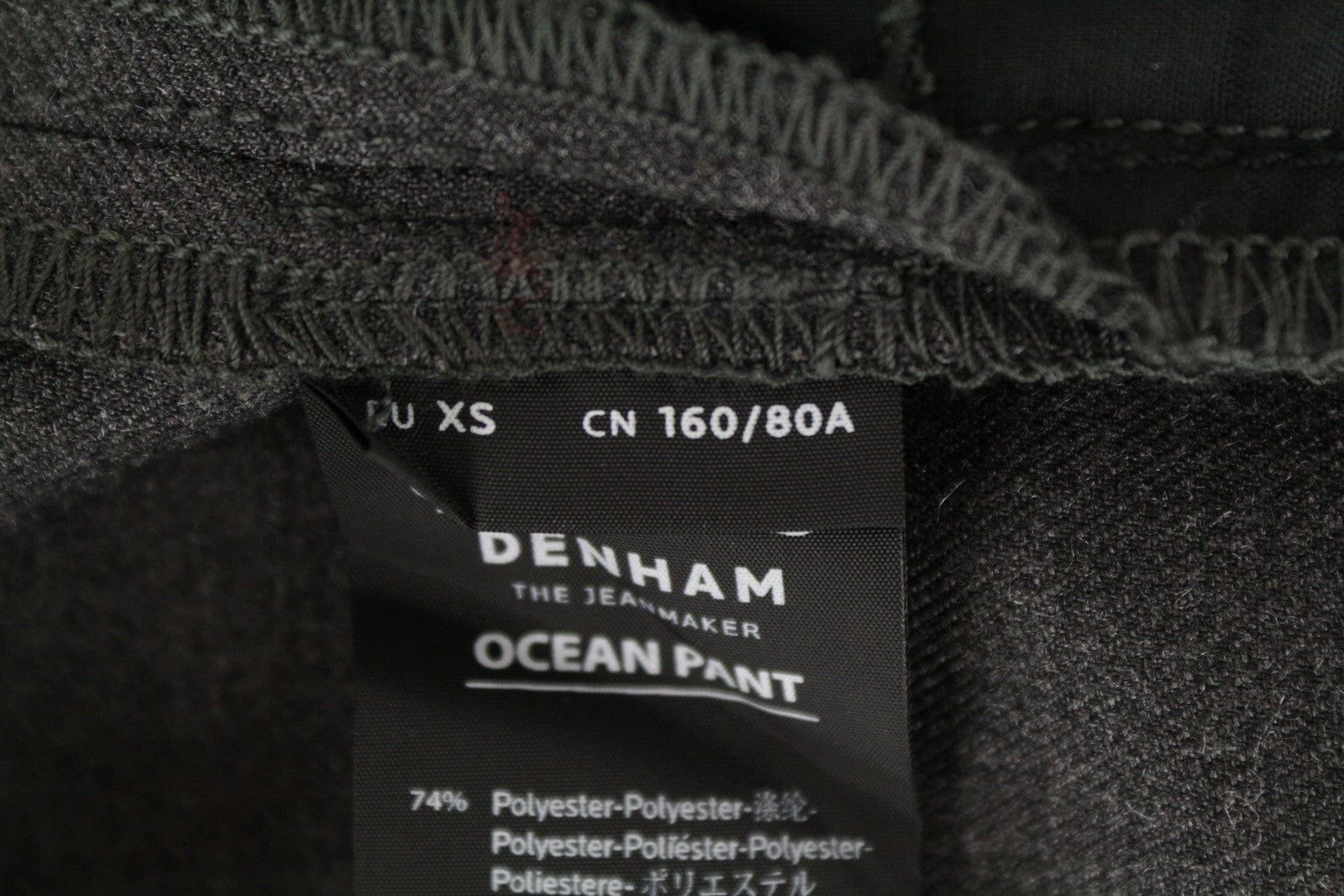 DENHAM Ocean Women Trousers XS Grey Pleated Front Classic Formal