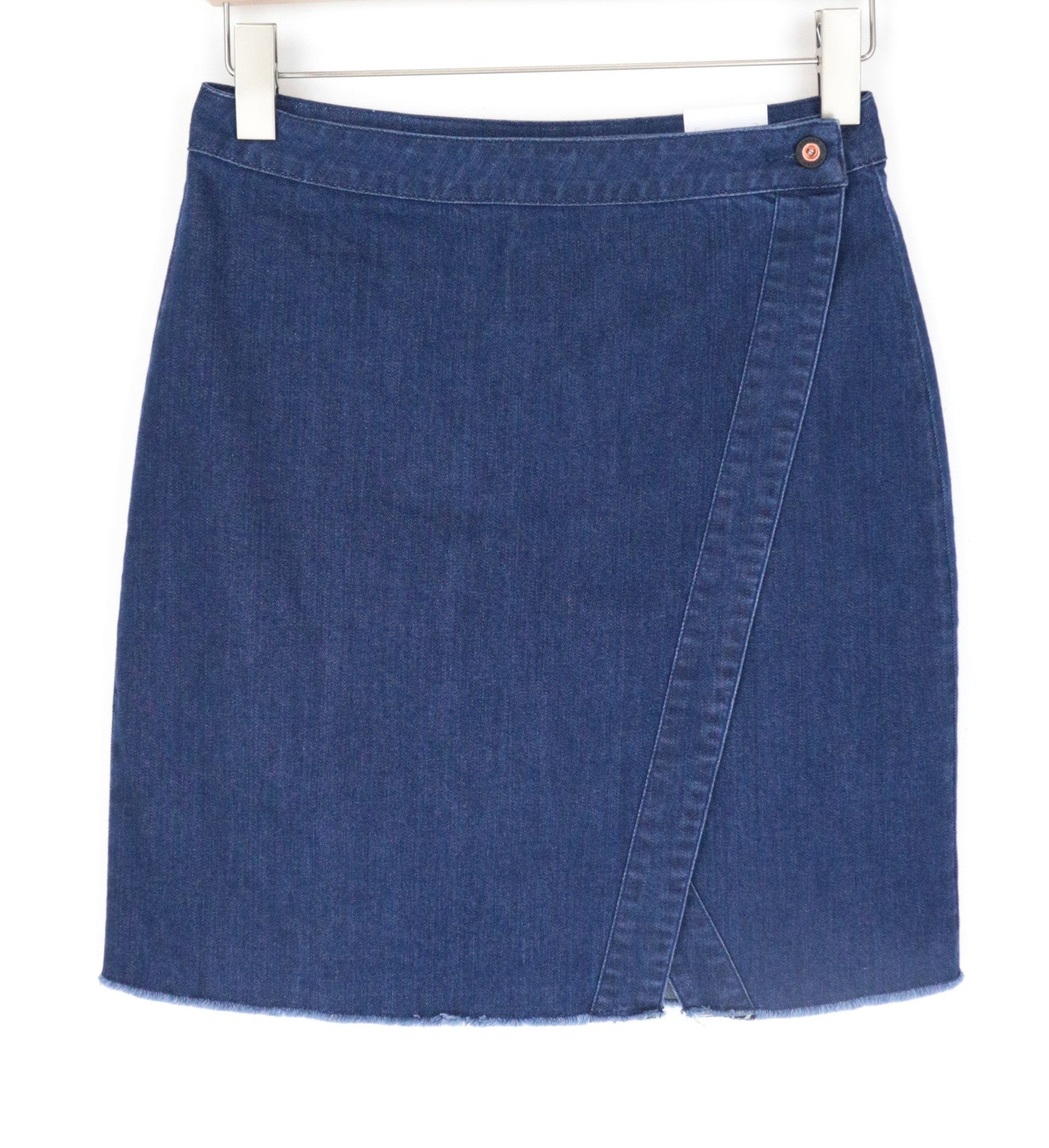 DENHAM Salinas Women Skirt W27 Blue Cotton Blend Stretch Denim Mini Casual