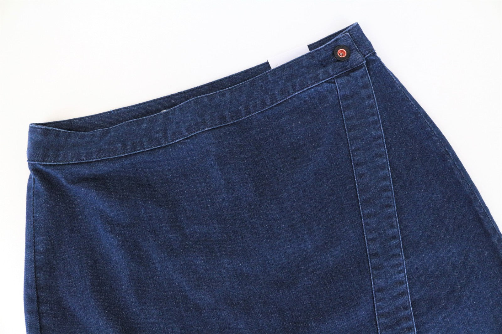 DENHAM Salinas Women Skirt W27 Blue Cotton Blend Stretch Denim Mini Casual