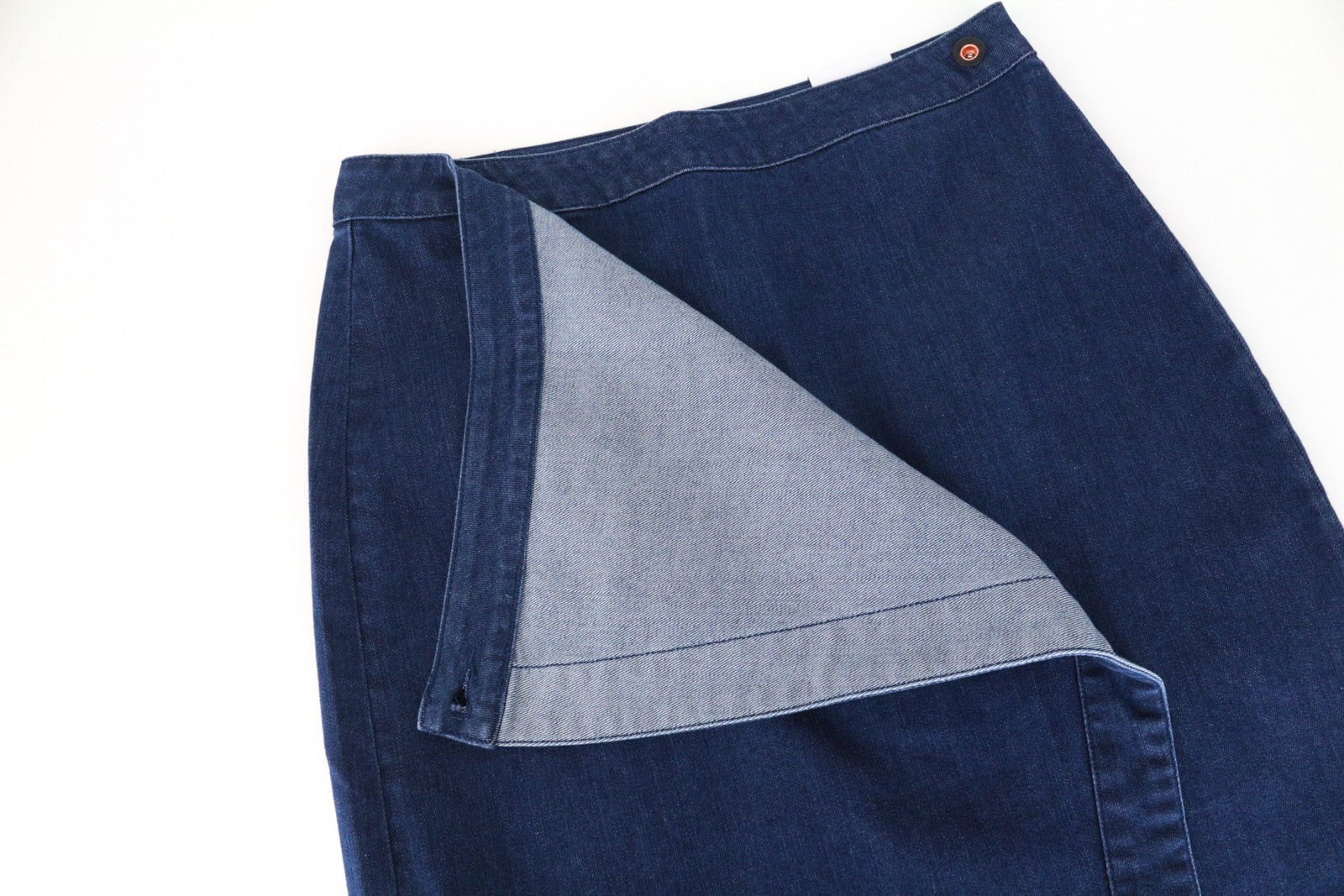 DENHAM Salinas Women Skirt W27 Blue Cotton Blend Stretch Denim Mini Casual
