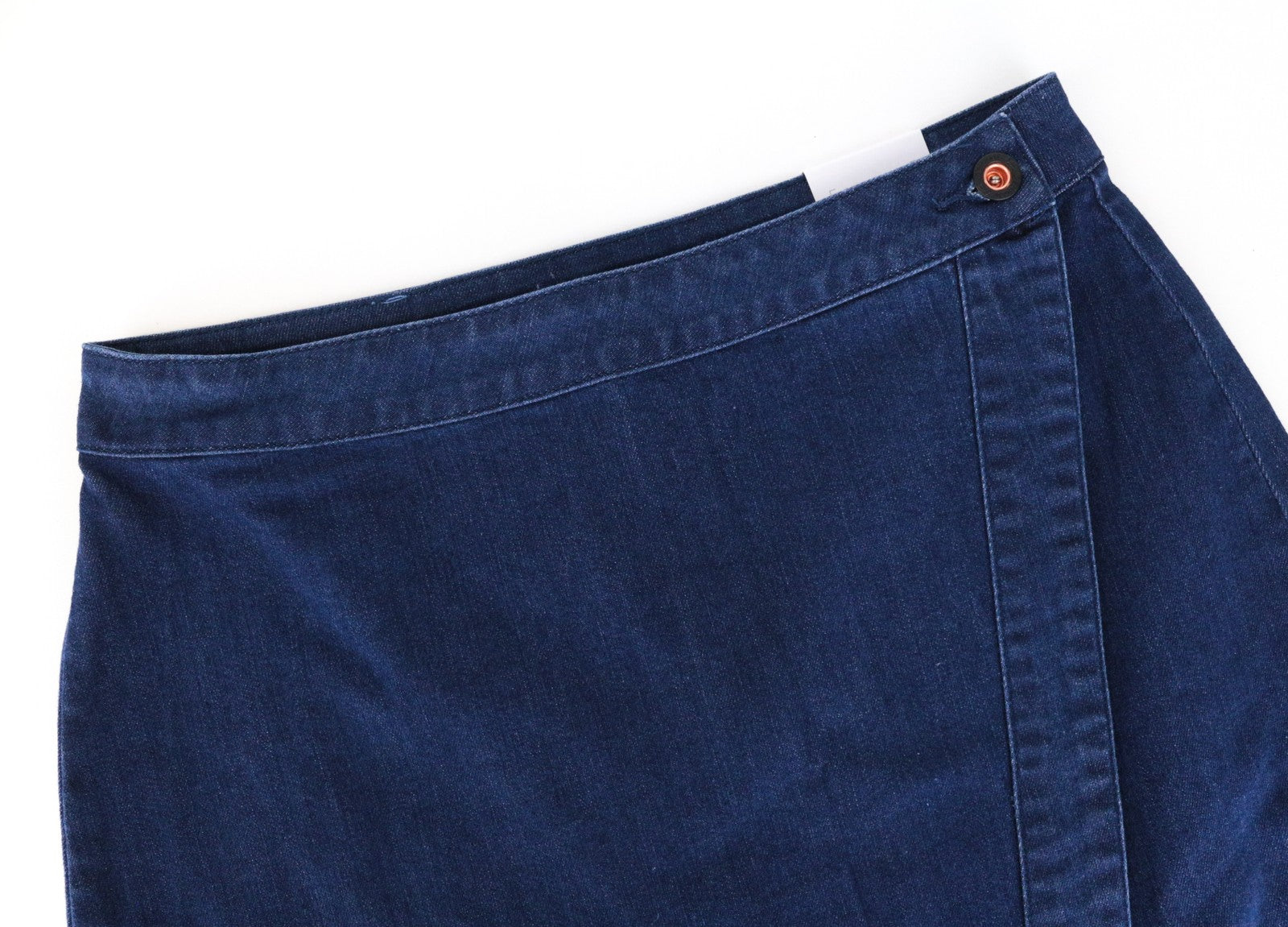 DENHAM Salinas Women Skirt W26 Blue Cotton Blend Stretch Denim Mini Short