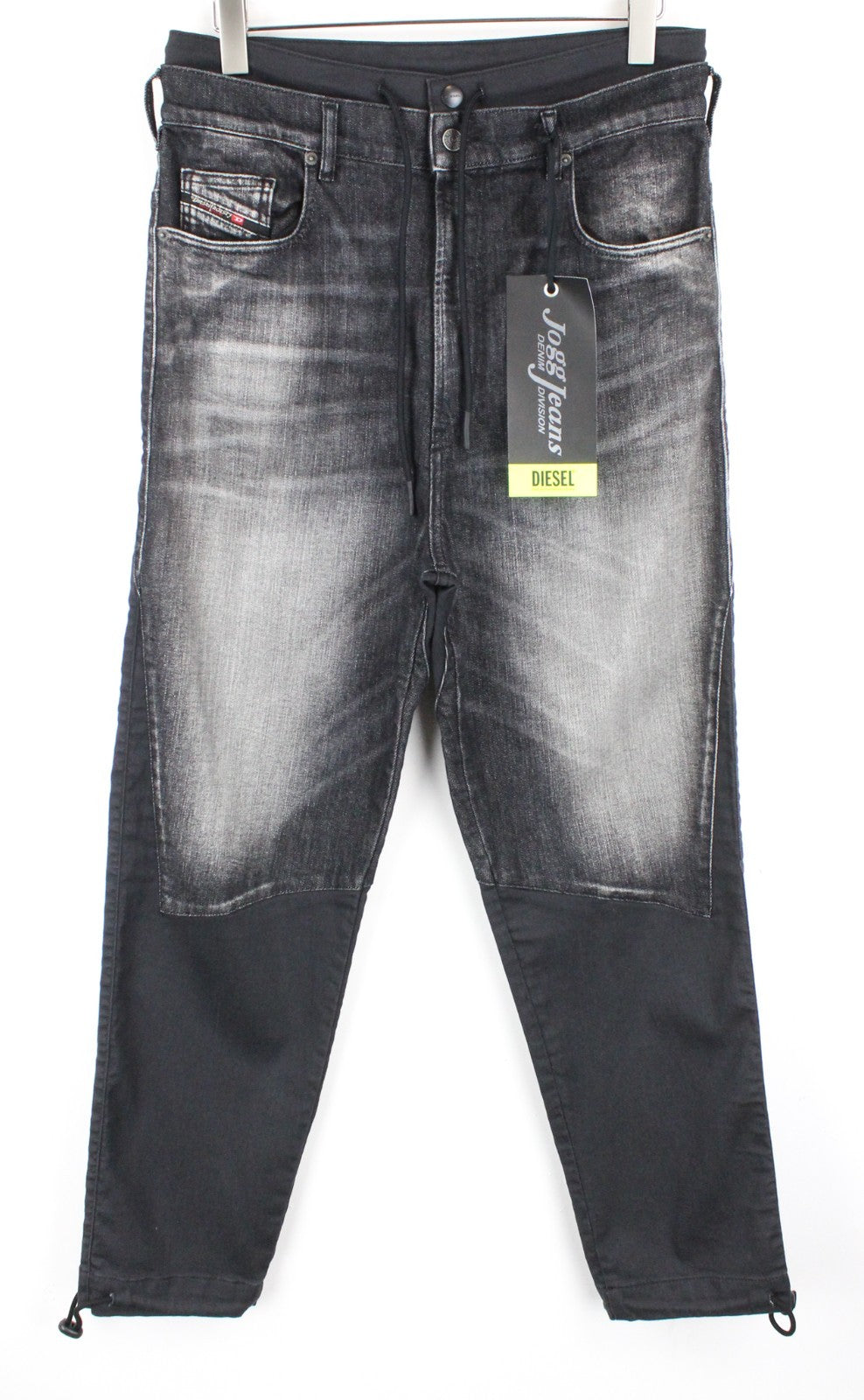 DIESEL D-Skint-RX-NE 069PC Men Jeans W32 Sweat Jogg Baggy Grey Cotton Stretch
