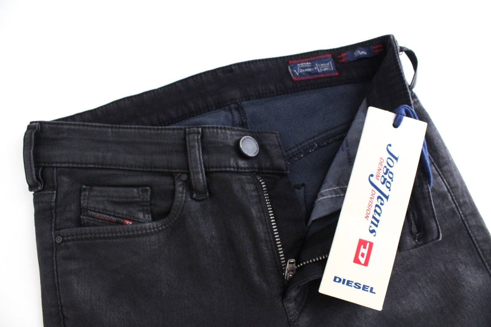 DIESEL Doris-NE 0837C Women Jeans W23 Sweat Jogg Skinny Blue Coated Girls