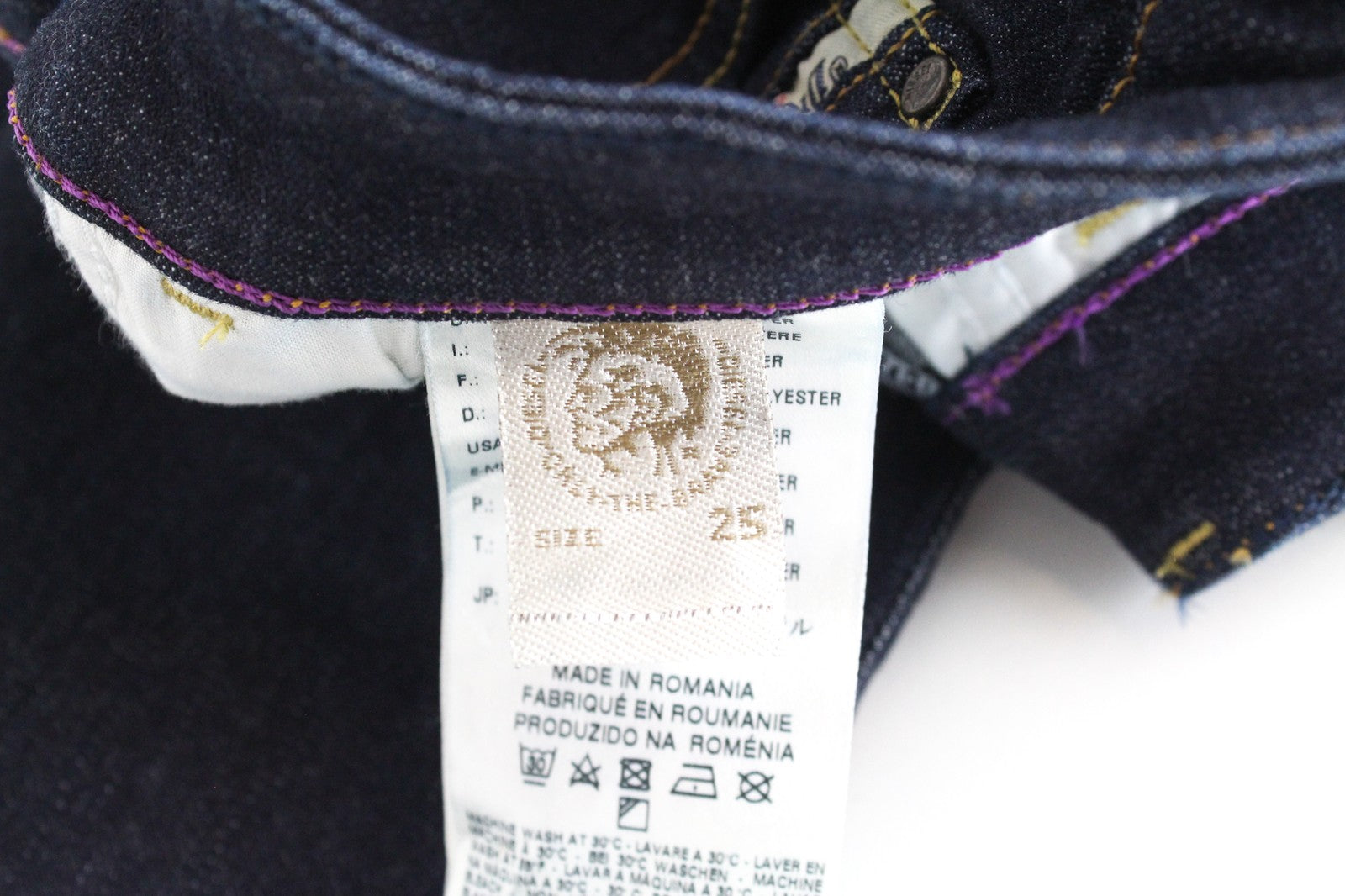 DIESEL Skinzee 0813C Women Jeans W25/L34 Super Slim-Skinny Blue Cotton Stretch