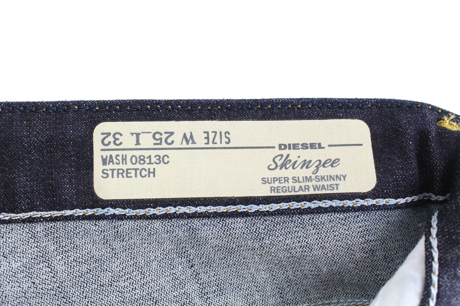 DIESEL Skinzee 0813C Women Jeans W25/L32 Super Slim-Skinny Fit Blue Stretch