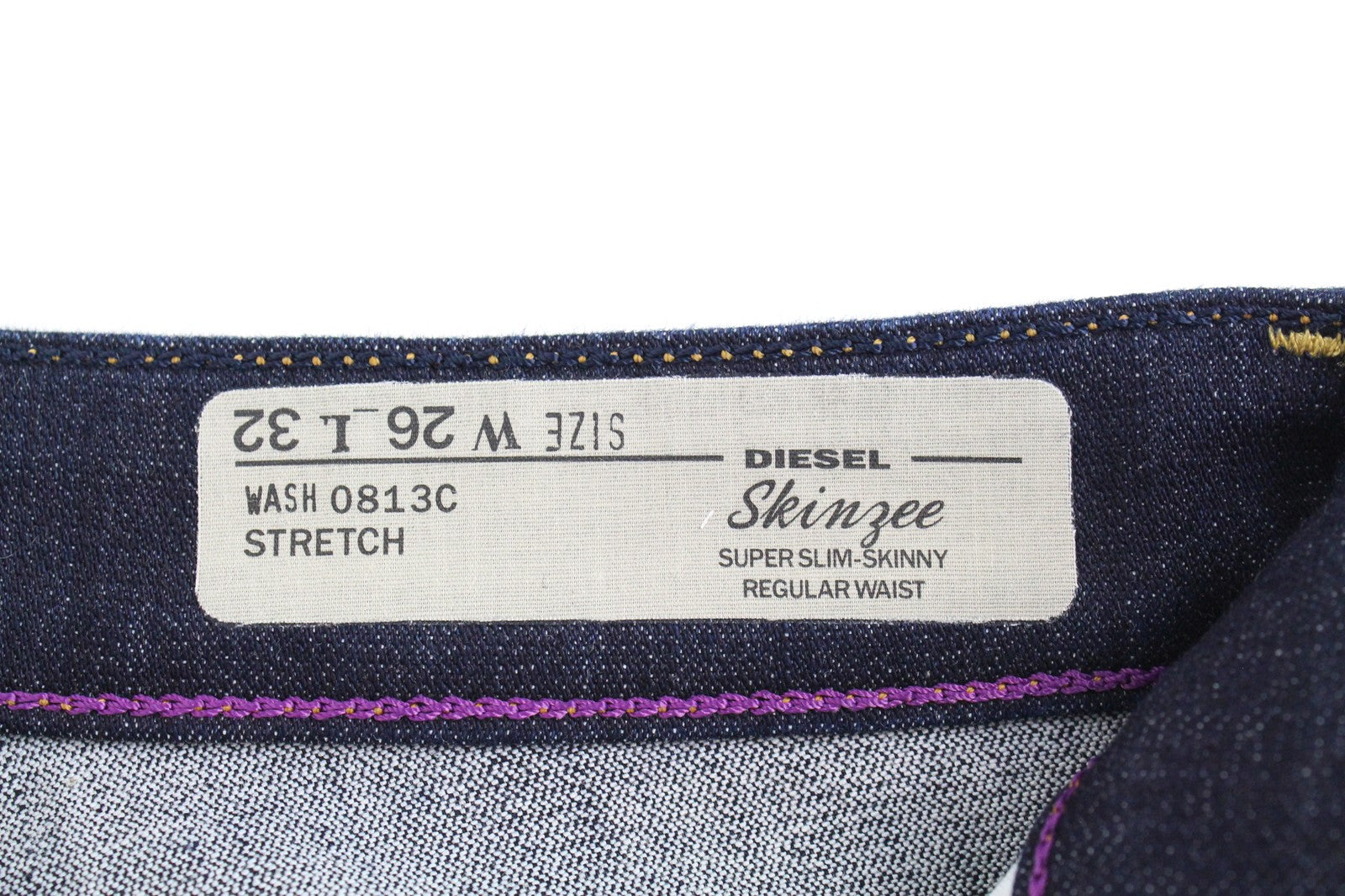 DIESEL Skinzee 0813C Women Jeans W26/L32 Super Slim-Skinny Blue Denim Stretch