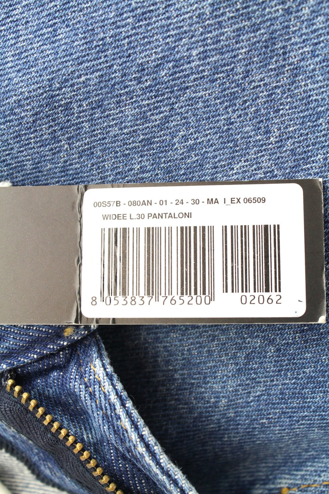 DIESEL Widee 080AN Women Jeans W24/L30 Straight Fit Blue Pure Cotton Girls