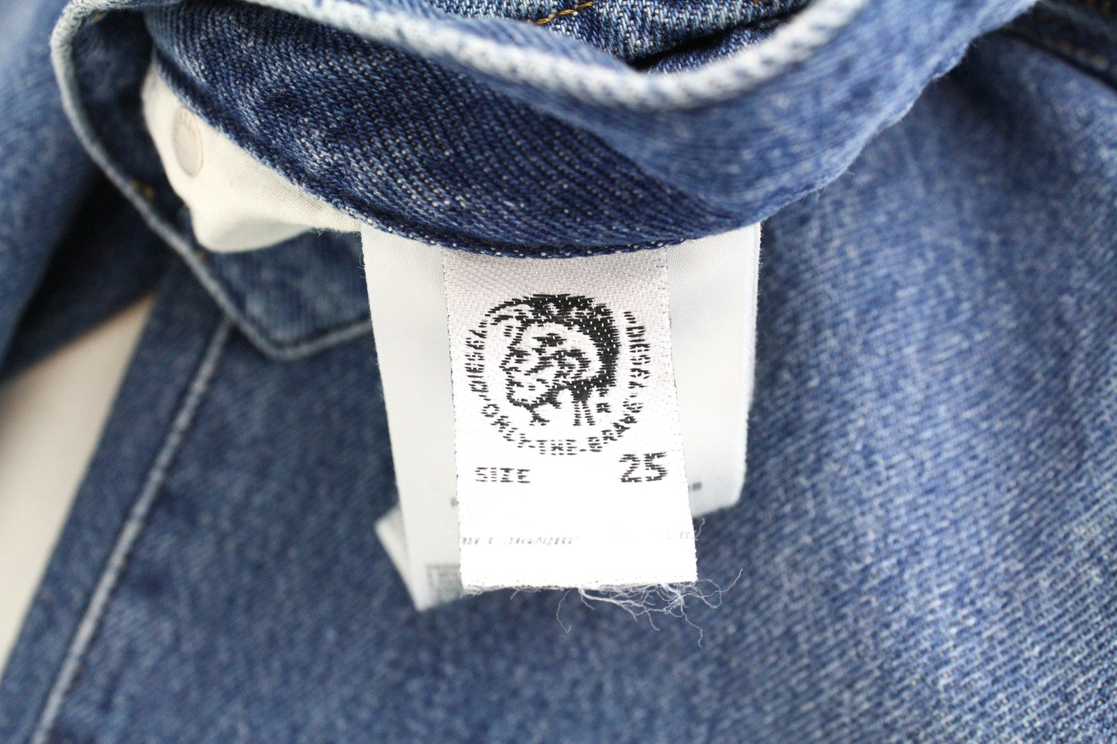 DIESEL Widee 080AN Women Jeans W25/L34 Straight Blue Pure Cotton High Waist