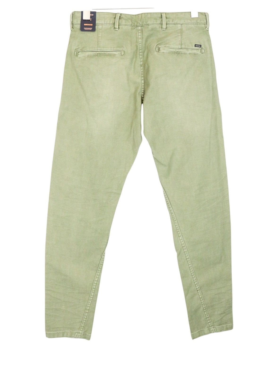 SCOTCH & SODA Goleby Men Trousers W28/L32 Green Cotton Stretch Relaxed Slim