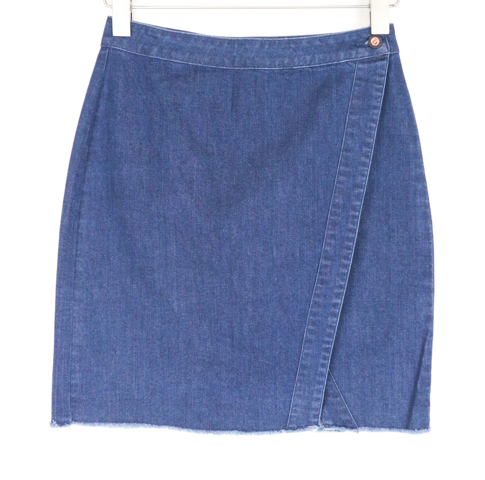 DENHAM Salinas Women Skirt W25 Blue Cotton Blend Stretch Denim Short Casual