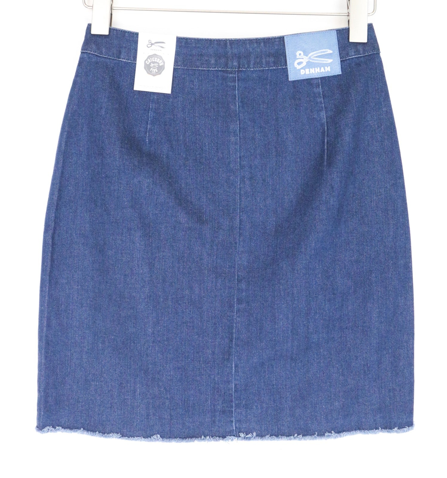 DENHAM Salinas Women Skirt W25 Blue Cotton Blend Stretch Denim Short Casual