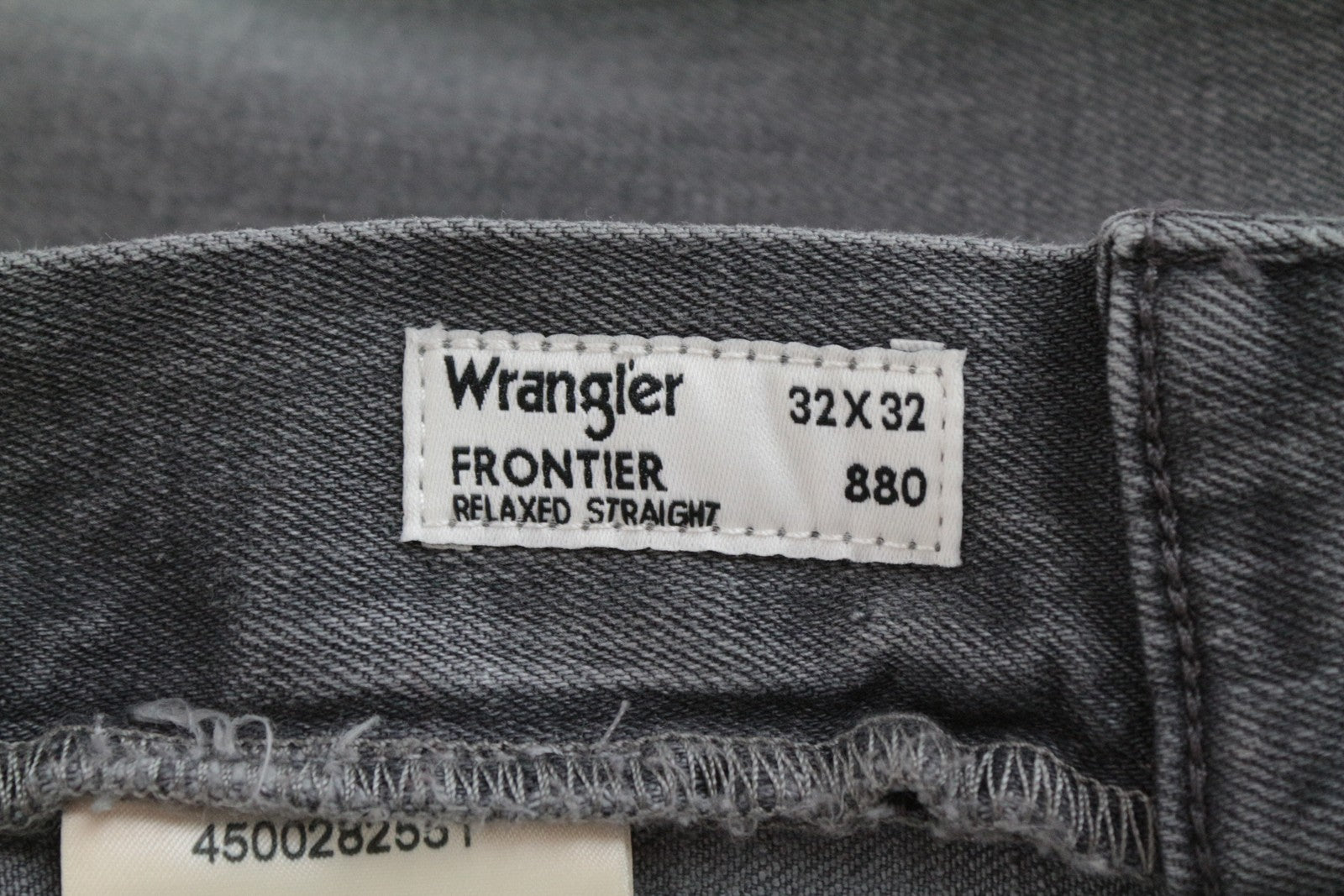 WRANGLER Frontier Men Jeans W32/L32 Relaxed Straight Fit Cotton Stretch Grey