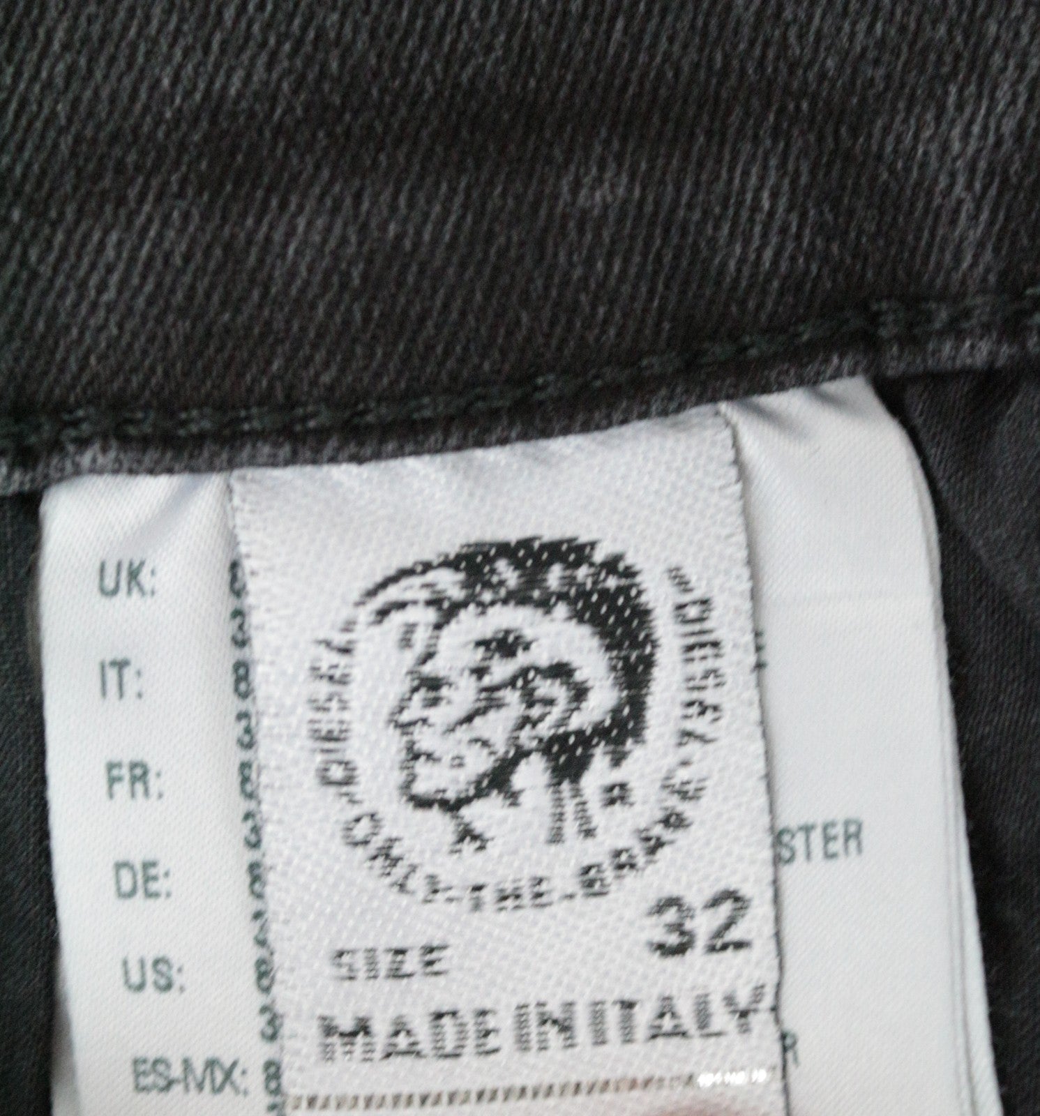 DIESEL D-Istort 085AW Men Jeans W32/L32 Super-Skinny Ripped Grey Cotton Stretch