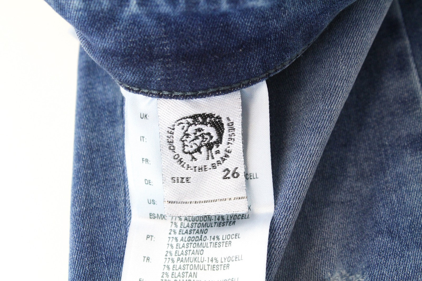 DIESEL Slandy-Low 084UF D.N.A. Women Jeans W26/L34 Wash Distressed Super Skinny