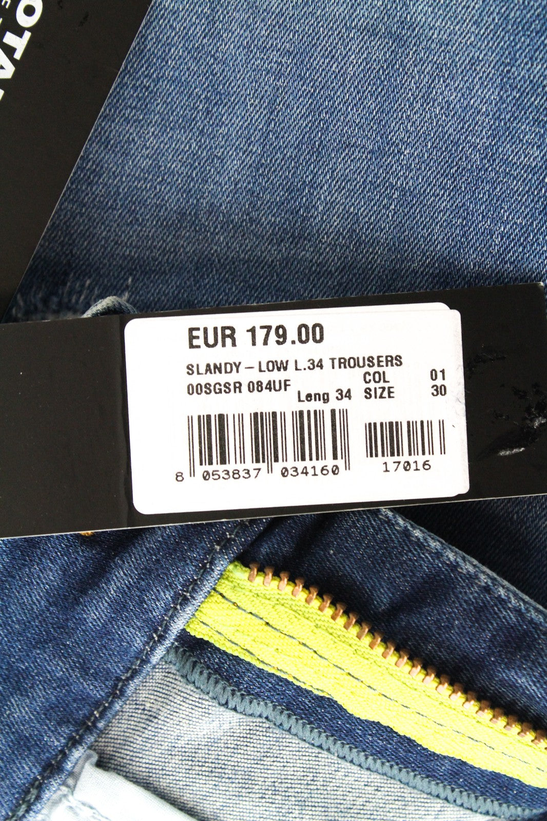DIESEL Slandy-Low 084UF D.N.A. Women Jeans W30/L34 Distressed Super Skinny Blue