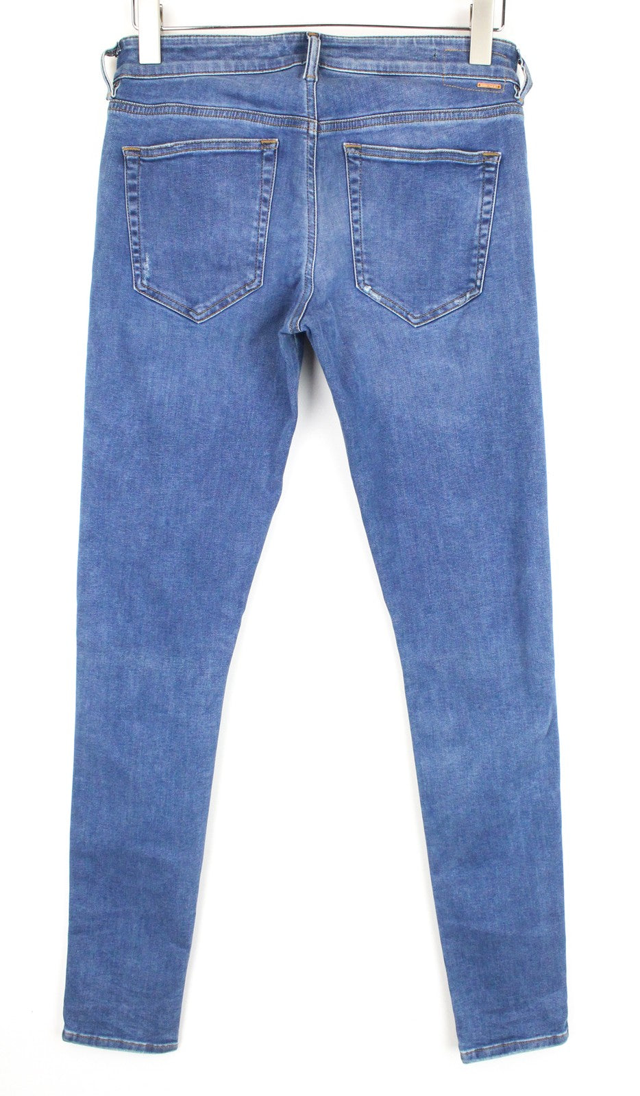 DIESEL Slandy-Low 084UF D.N.A. Women Jeans W30/L34 Distressed Super Skinny Blue