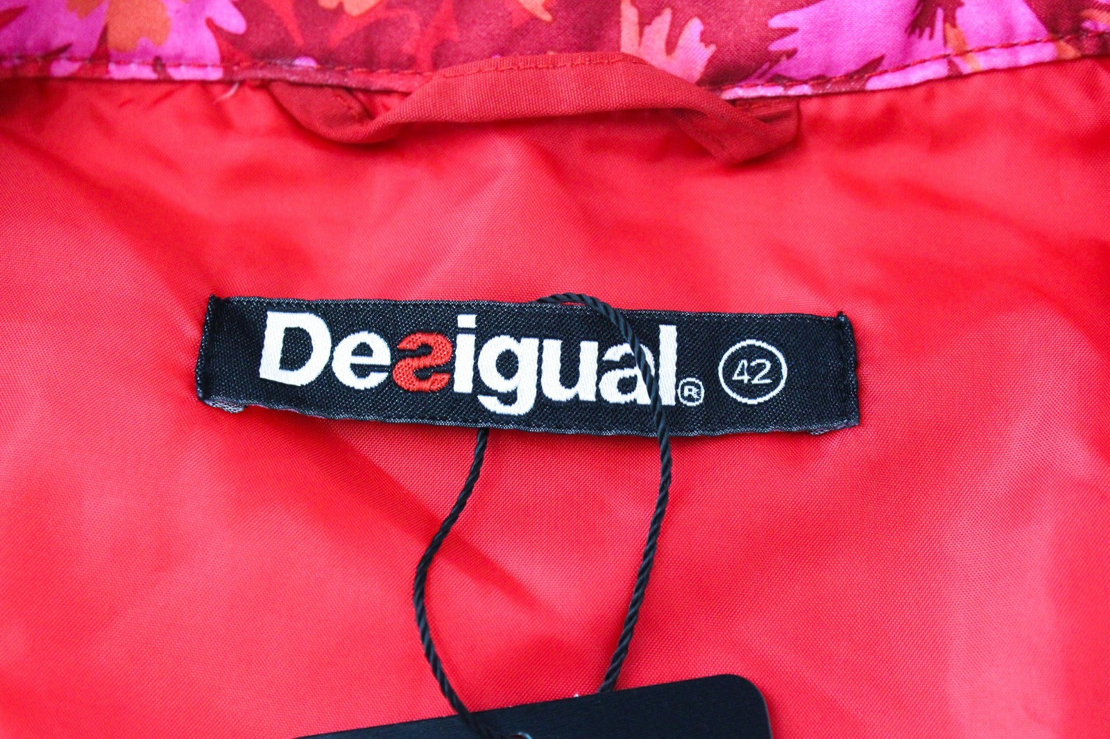 DESIGUAL Chaq Delphine Women Jacket 42 Mid-Length Lined Floral Patterned