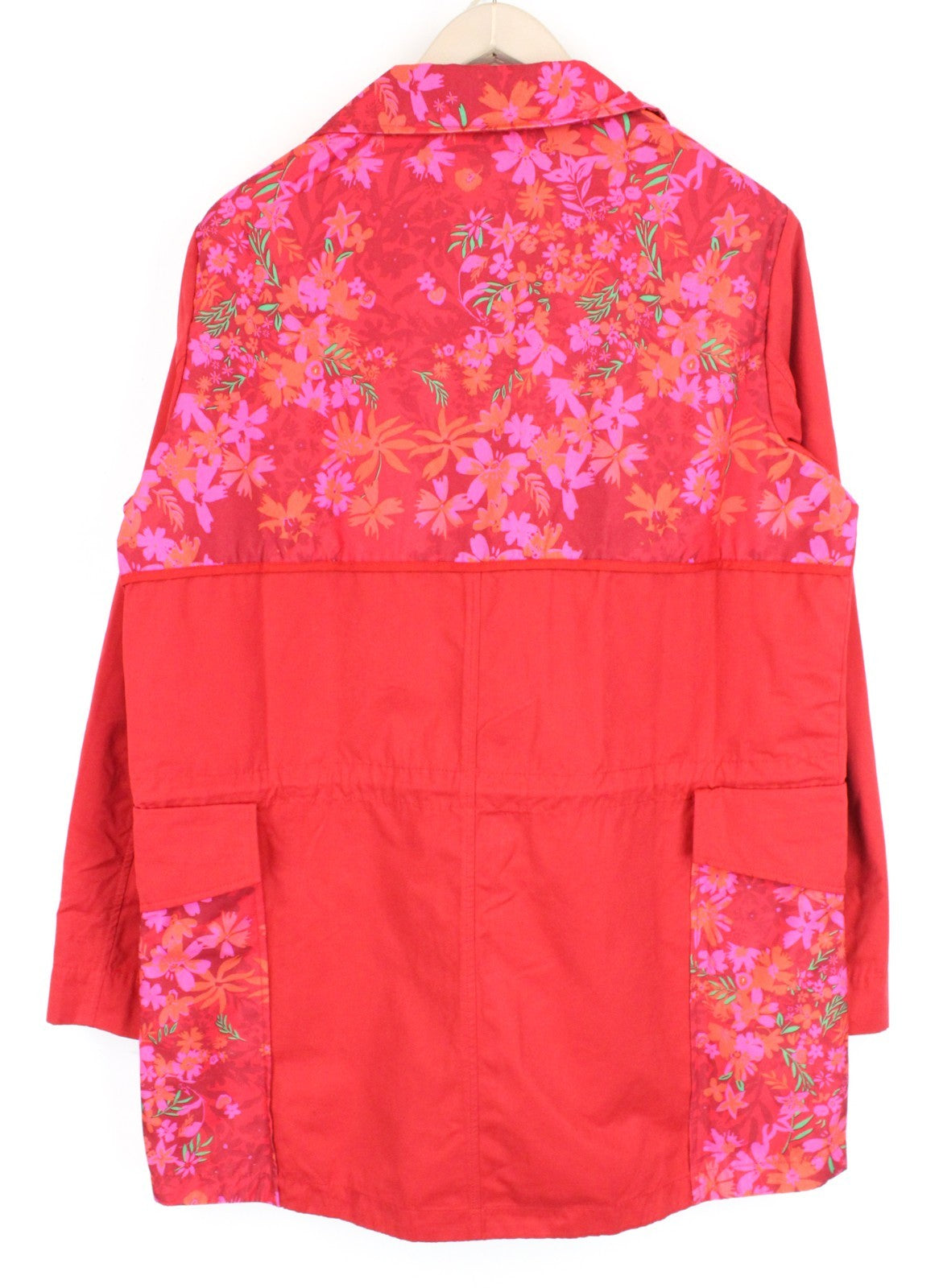 DESIGUAL Chaq Delphine Women Jacket 42 Mid-Length Lined Flower Patterned