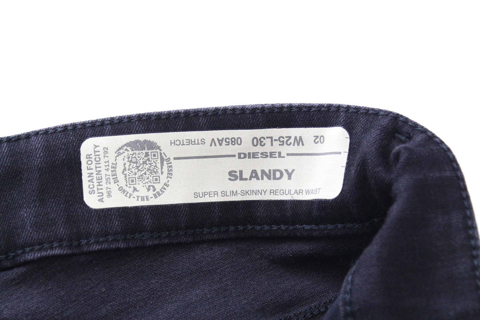 DIESEL Slandy 085AV Women Jeans W25/L30 Super Slim Skinny Fit Distressed Hems