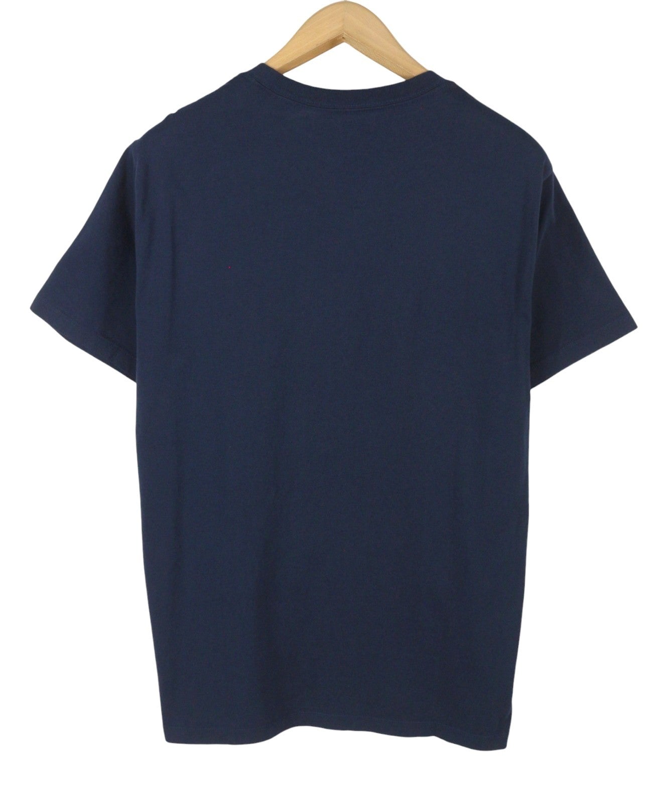 LEVI'S Standard Men T-Shirt L Dark Blue Tricot Cotton Crew Neck Short Sleeve