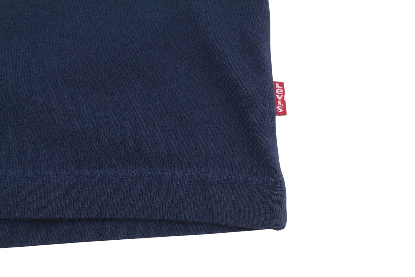 LEVI'S Standard Men T-Shirt L Dark Blue Tricot Cotton Crew Neck Short Sleeve
