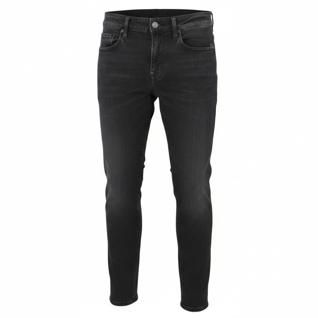 G-STAR Revend Skinny Men Jeans W30/L32 Black Whiskers Faded Zip Fly Denim