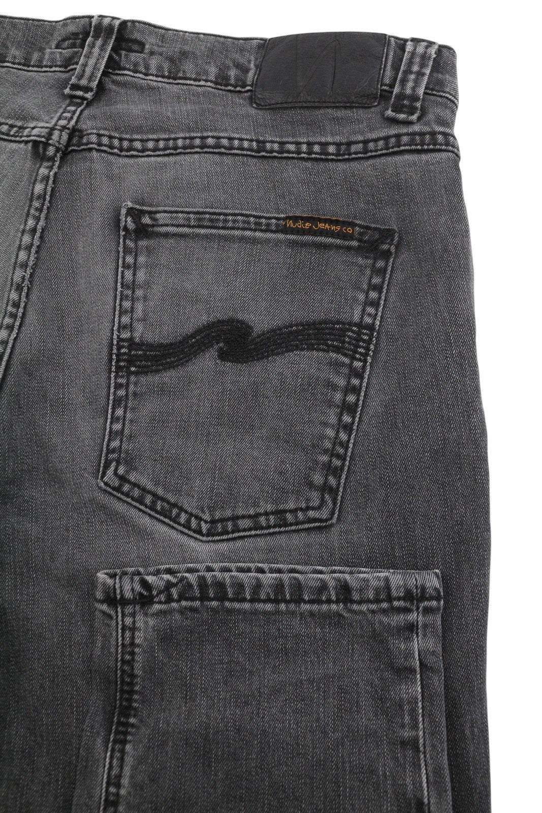 NUDIE JEANS Lean Dean Mono Grey Men Jeans W30/L28 Grey Faded Slim Tapered