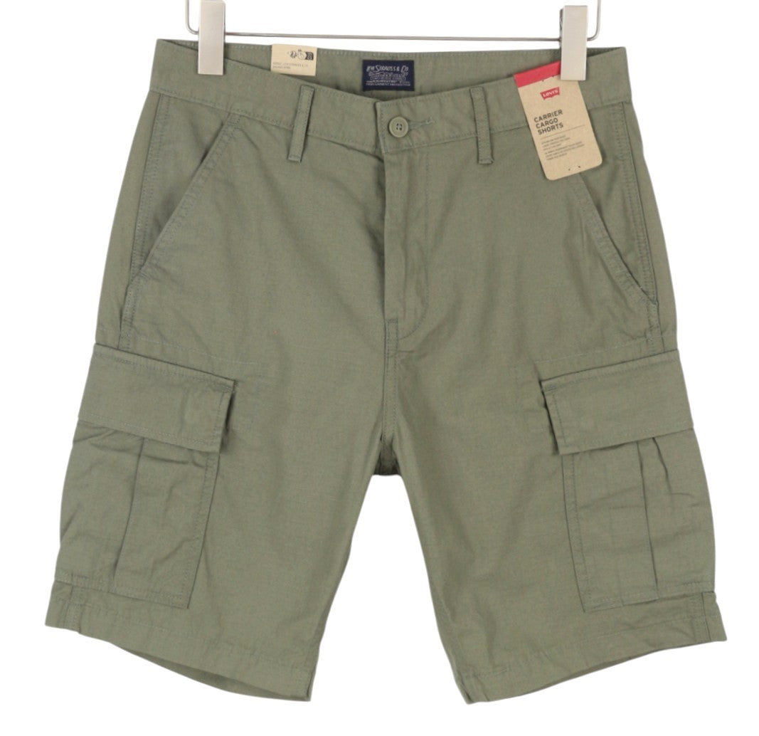 LEVI'S Carrier Cargo 9.5 Men Shorts W29 Grey Patch Pockets Zip Fly