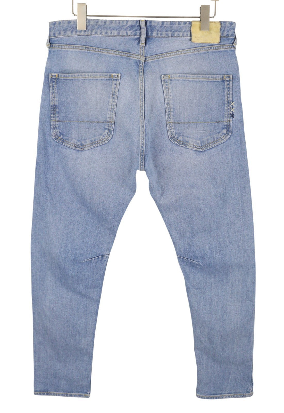 SCOTCH & SODA Dean Men Jeans W34/L30 Blue Whiskers Faded Loose Tapered Fit