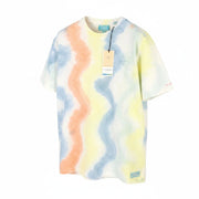 SCOTCH & SODA Men T-Shirt M Multicolour Spiral Dye Cotton Tricot Short Sleeve